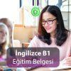 ingilizce B1 eğitim belgesi