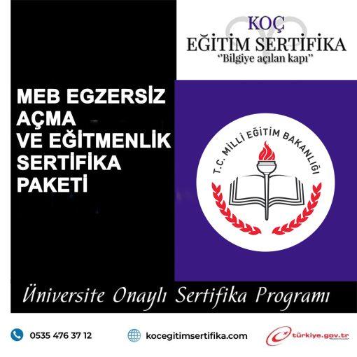 meb egzeriz acma ve egitmenlik sertifika paketi